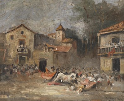 A Bullfight by Eugenio Lucas Velázquez